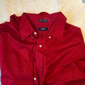 Izod Men's Vibrant Red Casual Shirt